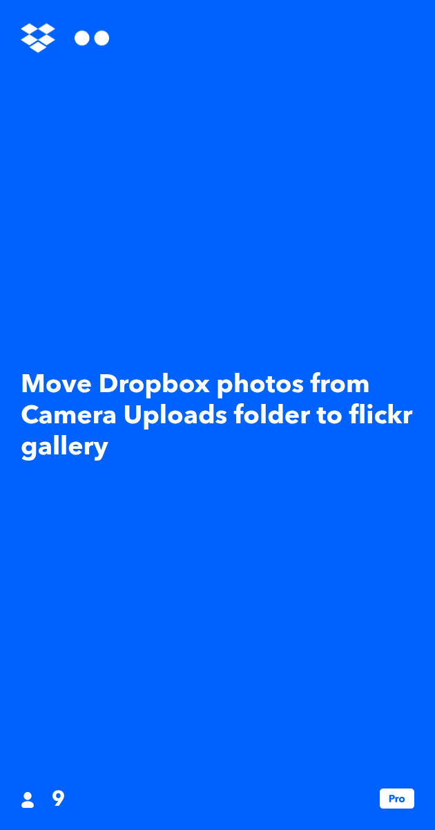 Move Dropbox photos from Camera Uploads folder to flickr gallery