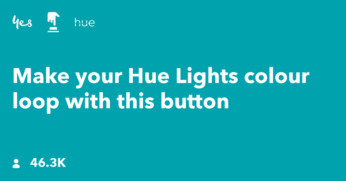 Make your Hue Lights colour loop with this button IFTTT