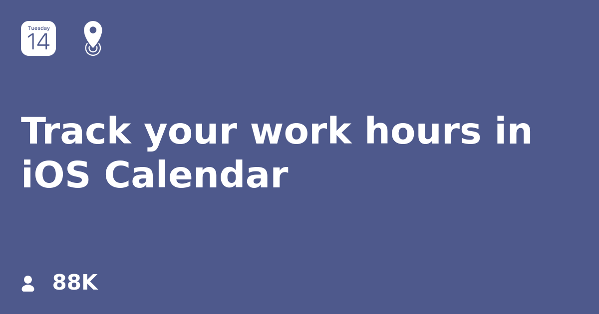 Track your work hours in iOS Calendar IFTTT